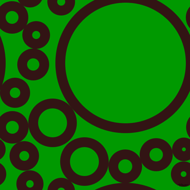 bubbles, circles, sponge, big, medium, small, 33 pixel line width, Seal Brown and Islamic Green circles bubbles sponge soap seamless tileable