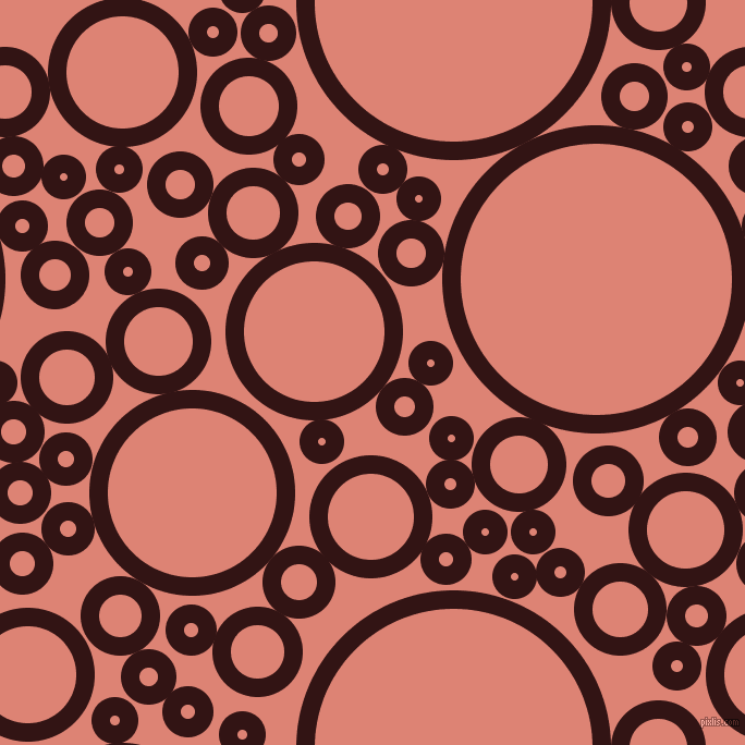 bubbles, circles, sponge, big, medium, small, 17 pixel line width, Seal Brown and New York Pink circles bubbles sponge soap seamless tileable