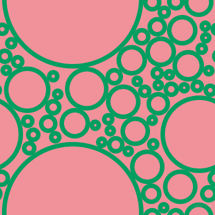 bubbles, circles, sponge, big, medium, small, 9 pixel line width, Shamrock Green and Wewak circles bubbles sponge soap seamless tileable