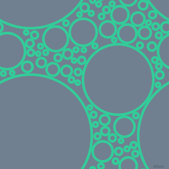 bubbles, circles, sponge, big, medium, small, 9 pixel line width, Shamrock and Slate Grey circles bubbles sponge soap seamless tileable