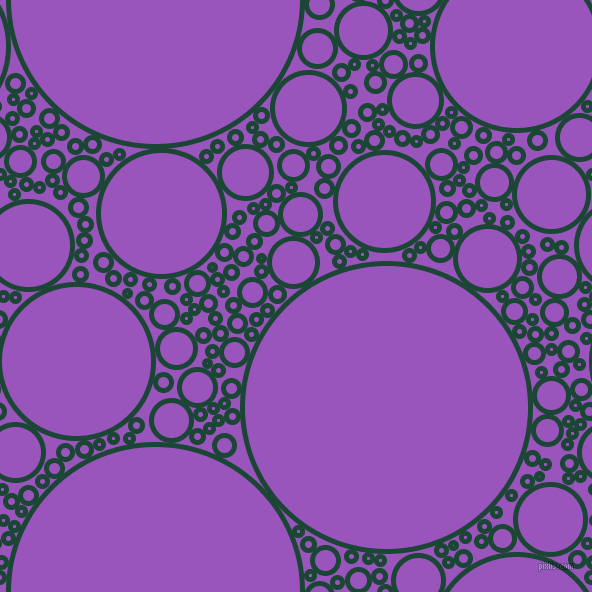 bubbles, circles, sponge, big, medium, small, 5 pixel line width, Sherwood Green and Deep Lilac circles bubbles sponge soap seamless tileable