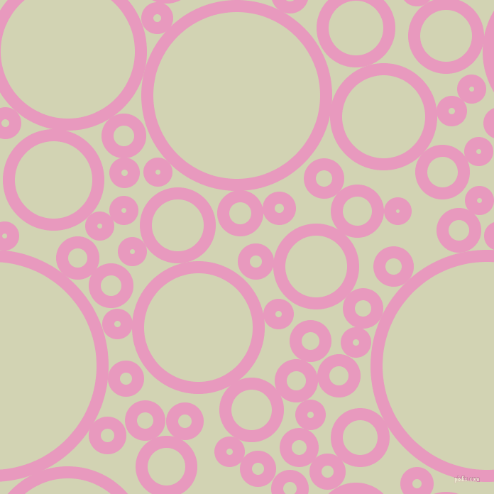 bubbles, circles, sponge, big, medium, small, 17 pixel line width, Shocking and Orinoco circles bubbles sponge soap seamless tileable