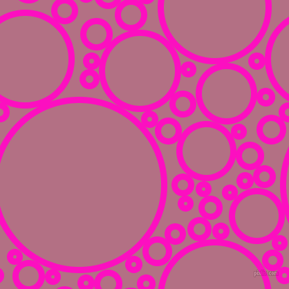 bubbles, circles, sponge, big, medium, small, 9 pixel line width, Shocking Pink and Tapestry circles bubbles sponge soap seamless tileable