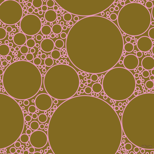 bubbles, circles, sponge, big, medium, small, 3 pixel line width, Shocking and Yukon Gold circles bubbles sponge soap seamless tileable