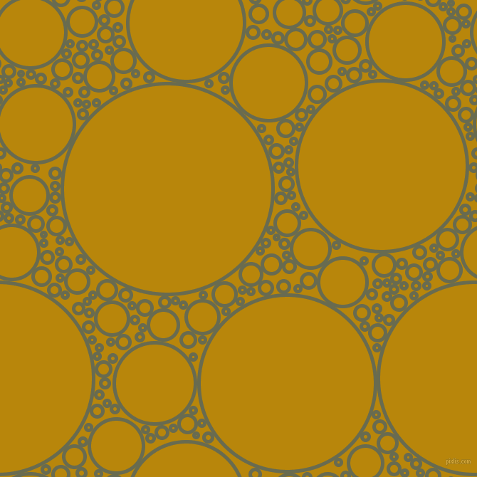 bubbles, circles, sponge, big, medium, small, 5 pixel line width, Siam and Dark Goldenrod circles bubbles sponge soap seamless tileable