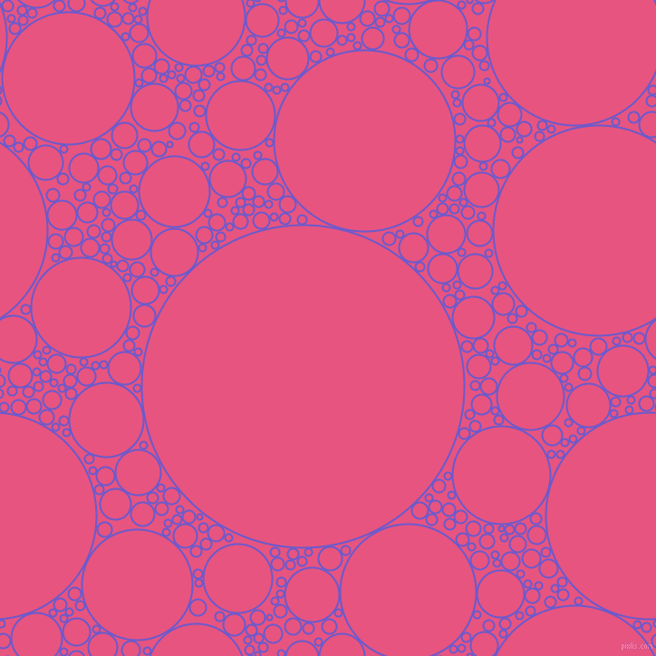 bubbles, circles, sponge, big, medium, small, 2 pixel line width, Slate Blue and Dark Pink circles bubbles sponge soap seamless tileable