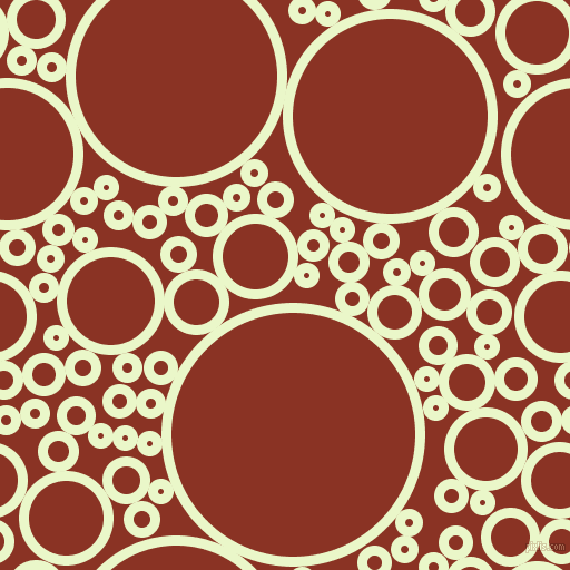 bubbles, circles, sponge, big, medium, small, 9 pixel line widthSnow Flurry and Burnt Umber circles bubbles sponge soap seamless tileable