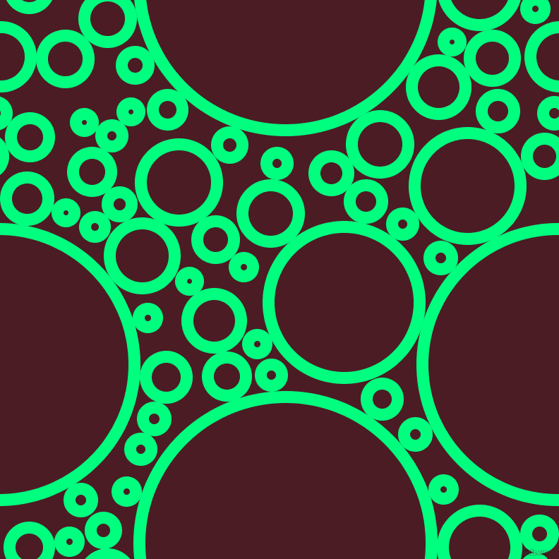 bubbles, circles, sponge, big, medium, small, 17 pixel line width, Spring Green and Bordeaux circles bubbles sponge soap seamless tileable