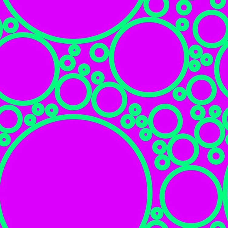 bubbles, circles, sponge, big, medium, small, 17 pixel line width, Spring Green and Psychedelic Purple circles bubbles sponge soap seamless tileable