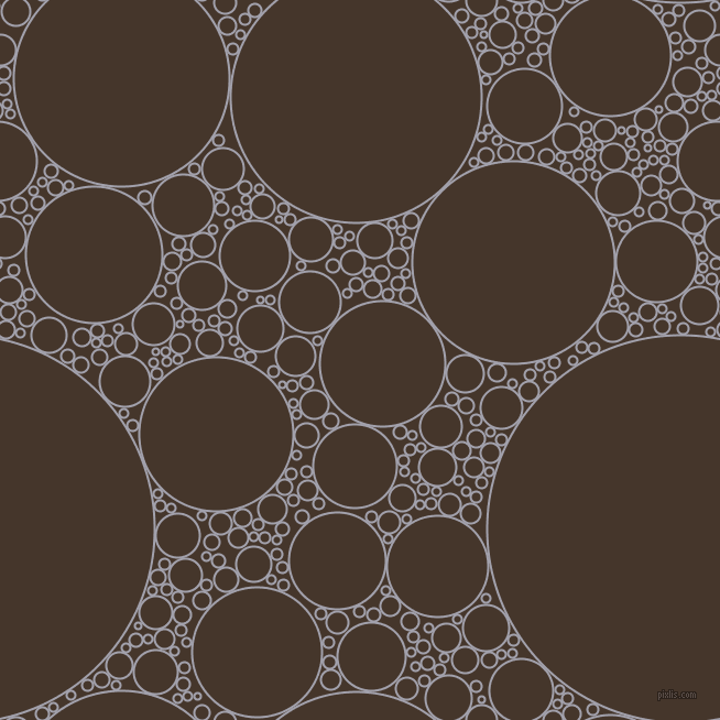 bubbles, circles, sponge, big, medium, small, 2 pixel line width, Spun Pearl and Dark Rum circles bubbles sponge soap seamless tileable