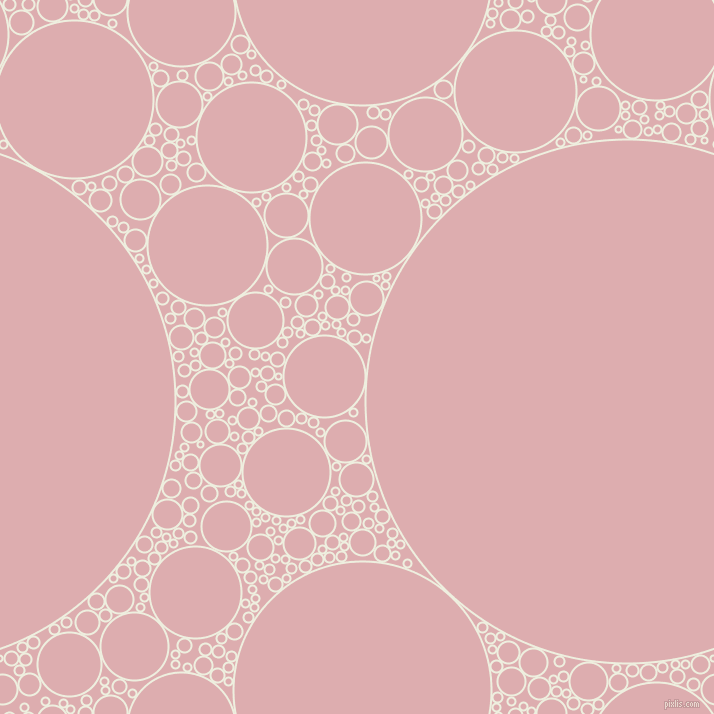 bubbles, circles, sponge, big, medium, small, 2 pixel line width, Sugar Cane and Pale Chestnut circles bubbles sponge soap seamless tileable