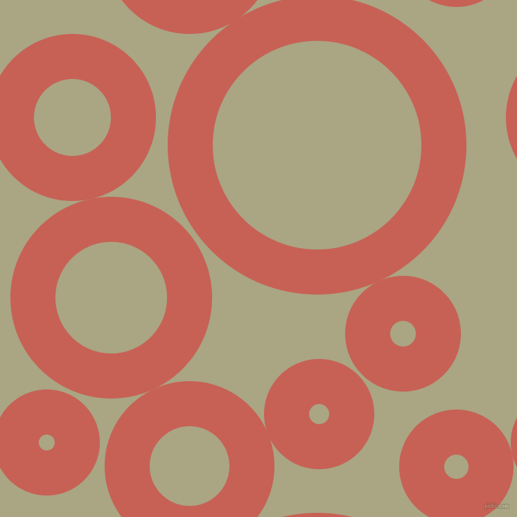 bubbles, circles, sponge, big, medium, small, 65 pixel line width, Sunglo and Neutral Green circles bubbles sponge soap seamless tileable
