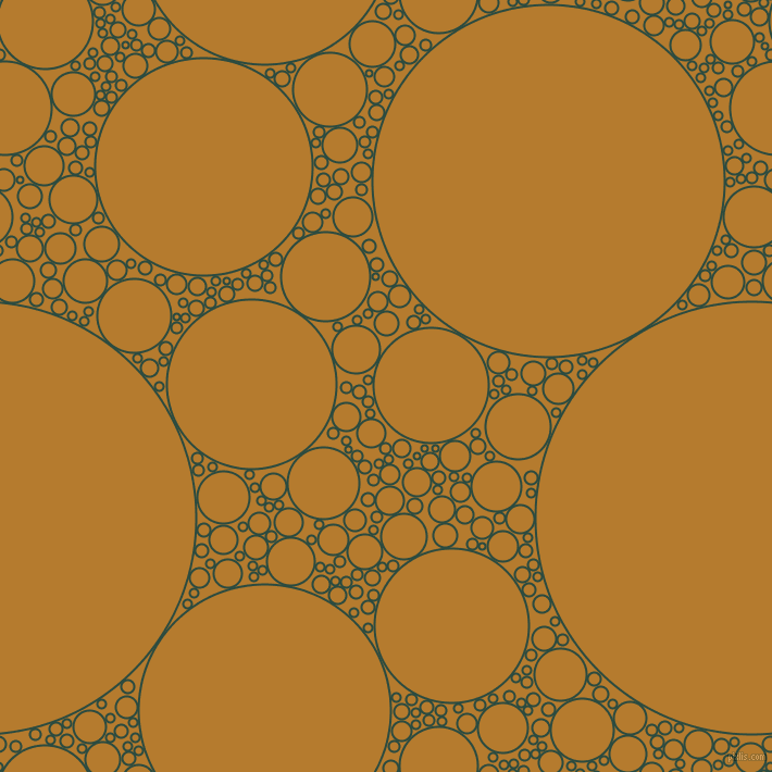 bubbles, circles, sponge, big, medium, small, 2 pixel line width, Te Papa Green and Mandalay circles bubbles sponge soap seamless tileable