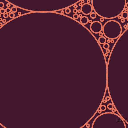 bubbles, circles, sponge, big, medium, small, 5 pixel line width, Terra Cotta and Blackberry circles bubbles sponge soap seamless tileable