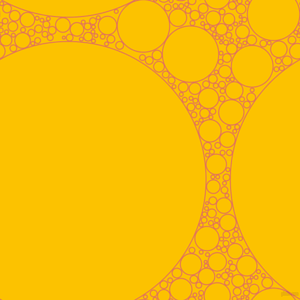 bubbles, circles, sponge, big, medium, small, 2 pixel line width, Terra Cotta and Golden Poppy circles bubbles sponge soap seamless tileable