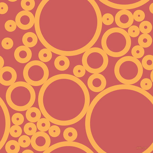 bubbles, circles, sponge, big, medium, small, 17 pixel line width, Texas Rose and Indian Red circles bubbles sponge soap seamless tileable