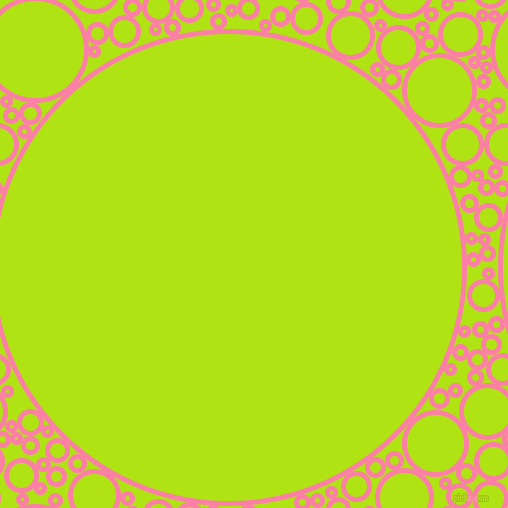 bubbles, circles, sponge, big, medium, small, 5 pixel line width, Tickle Me Pink and Inch Worm circles bubbles sponge soap seamless tileable