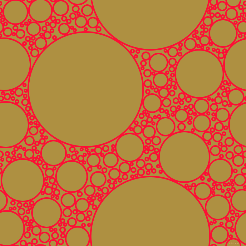 bubbles, circles, sponge, big, medium, small, 5 pixel line width, Torch Red and Turmeric circles bubbles sponge soap seamless tileable