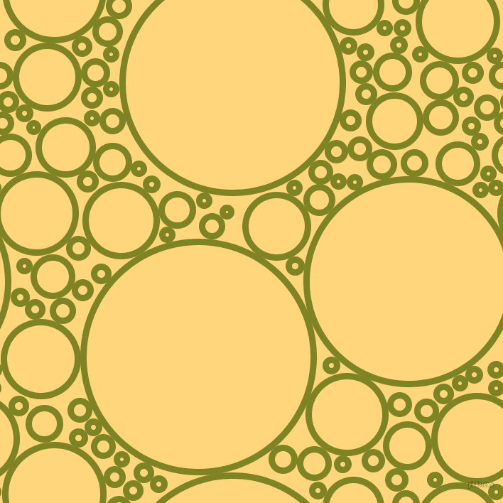 bubbles, circles, sponge, big, medium, small, 9 pixel line width, Trendy Green and Salomie circles bubbles sponge soap seamless tileable