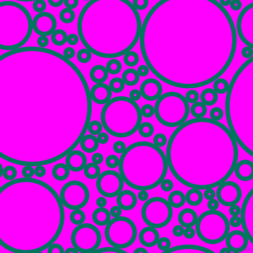 bubbles, circles, sponge, big, medium, small, 9 pixel line width, Tropical Rain Forest and Magenta circles bubbles sponge soap seamless tileable