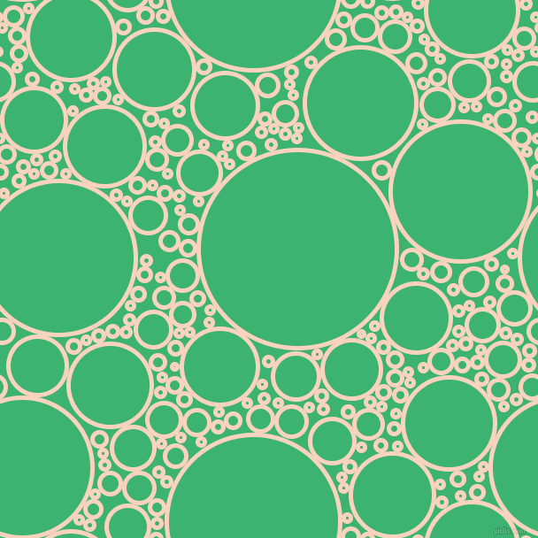 bubbles, circles, sponge, big, medium, small, 5 pixel line width, Tuft Bush and Medium Sea Green circles bubbles sponge soap seamless tileable