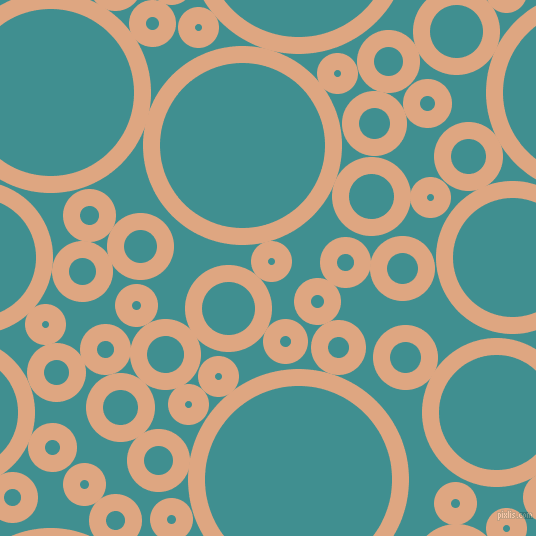 bubbles, circles, sponge, big, medium, small, 17 pixel line width, Tumbleweed and Blue Chill circles bubbles sponge soap seamless tileable