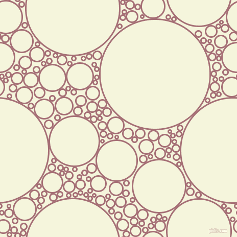 bubbles, circles, sponge, big, medium, small, 3 pixel line width, Turkish Rose and Beige circles bubbles sponge soap seamless tileable