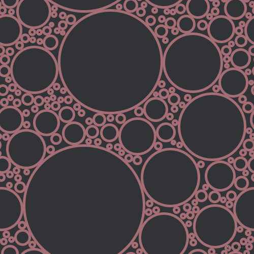 bubbles, circles, sponge, big, medium, small, 5 pixel line width, Turkish Rose and Ebony circles bubbles sponge soap seamless tileable