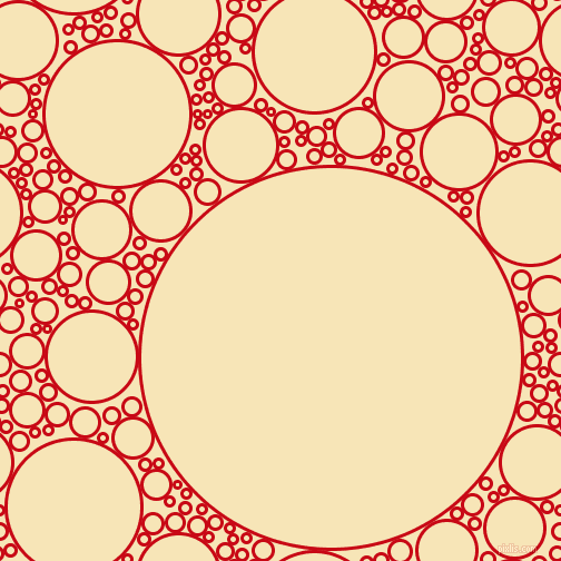 bubbles, circles, sponge, big, medium, small, 3 pixel line width, Venetian Red and Barley White circles bubbles sponge soap seamless tileable