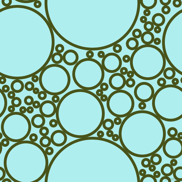 bubbles, circles, sponge, big, medium, small, 9 pixel line width, Verdun Green and Pale Turquoise circles bubbles sponge soap seamless tileable