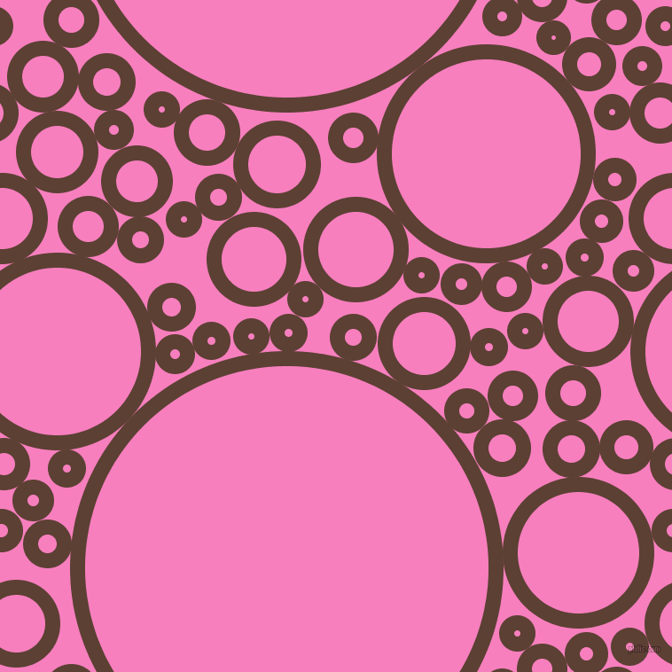 bubbles, circles, sponge, big, medium, small, 17 pixel line width, Very Dark Brown and Persian Pink circles bubbles sponge soap seamless tileable