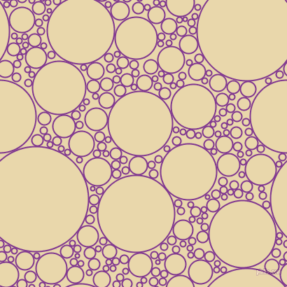 bubbles, circles, sponge, big, medium, small, 2 pixel line width, Vivid Violet and Beeswax circles bubbles sponge soap seamless tileable