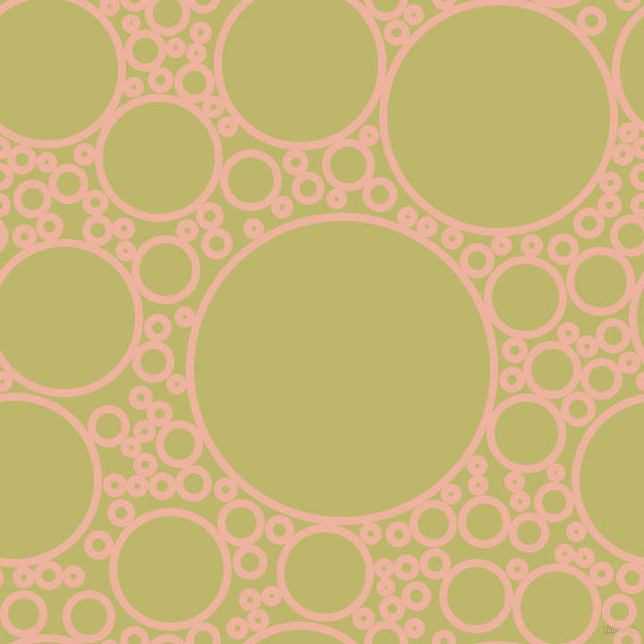 bubbles, circles, sponge, big, medium, small, 9 pixel line width, Wax Flower and Dark Khaki circles bubbles sponge soap seamless tileable