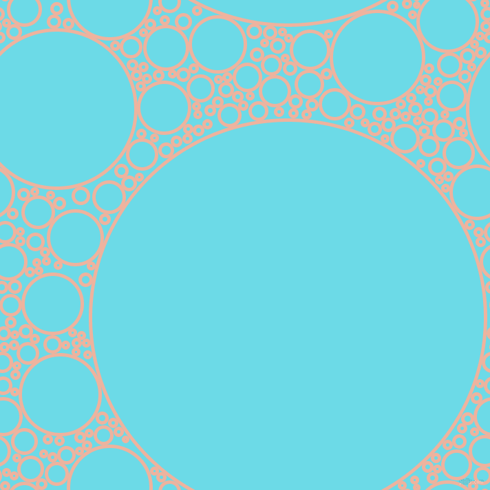 bubbles, circles, sponge, big, medium, small, 5 pixel line width, Wax Flower and Turquoise Blue circles bubbles sponge soap seamless tileable