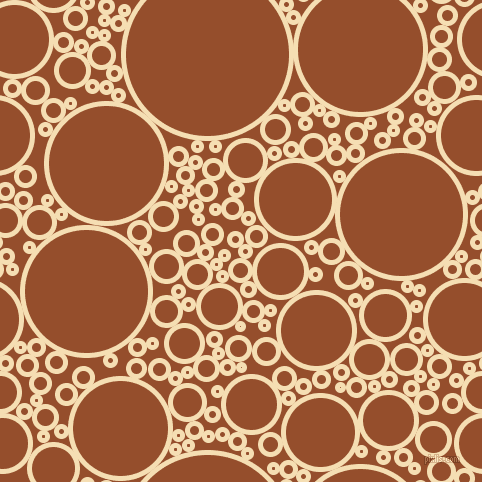 bubbles, circles, sponge, big, medium, small, 5 pixel line width, Wheat and Alert Tan circles bubbles sponge soap seamless tileable