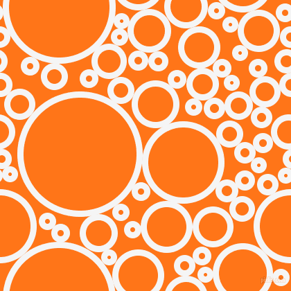 bubbles, circles, sponge, big, medium, small, 9 pixel line width, White Smoke and Pumpkin circles bubbles sponge soap seamless tileable