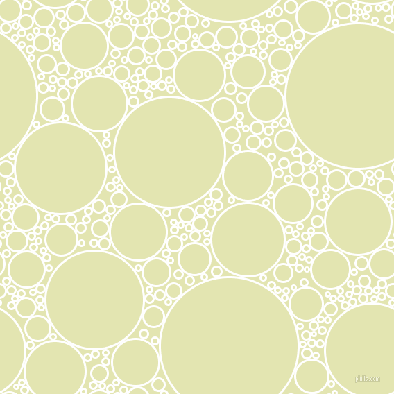 bubbles, circles, sponge, big, medium, small, 3 pixel line width, White and Tusk circles bubbles sponge soap seamless tileable