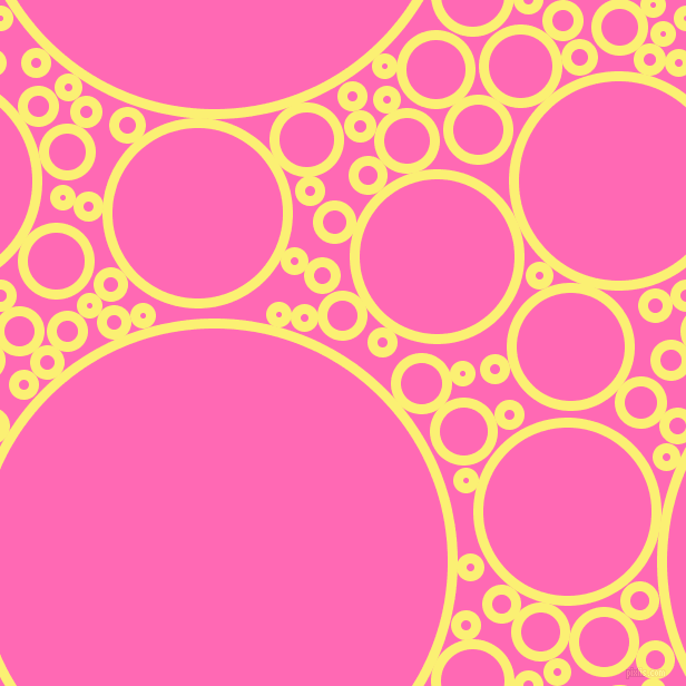bubbles, circles, sponge, big, medium, small, 9 pixel line width, Witch Haze and Hot Pink circles bubbles sponge soap seamless tileable