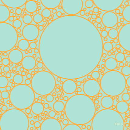 bubbles, circles, sponge, big, medium, small, 3 pixel line width, Yellow Orange and Ice Cold circles bubbles sponge soap seamless tileable