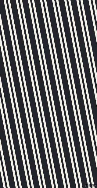 101 degree angle dual stripes line, 7 pixel line width, 6 and 19 pixel line spacing, Alabaster and Black Russian dual two line striped seamless tileable
