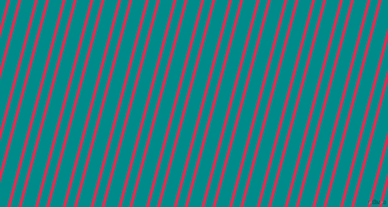 75 degree angle dual stripes lines, 6 pixel lines width, 16 and 27 pixel line spacing, Amaranth and Dark Cyan dual two line striped seamless tileable