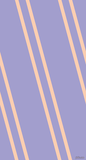 105 degree angle dual striped lines, 14 pixel lines width, 28 and 113 pixel line spacing, Apricot and Wistful dual two line striped seamless tileable