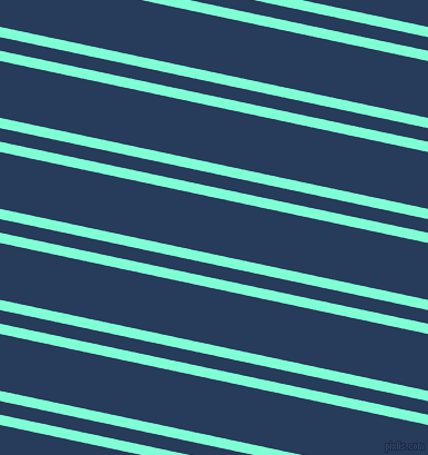 168 degree angle dual stripes line, 9 pixel line width, 12 and 50 pixel line spacing, Aquamarine and Catalina Blue dual two line striped seamless tileable
