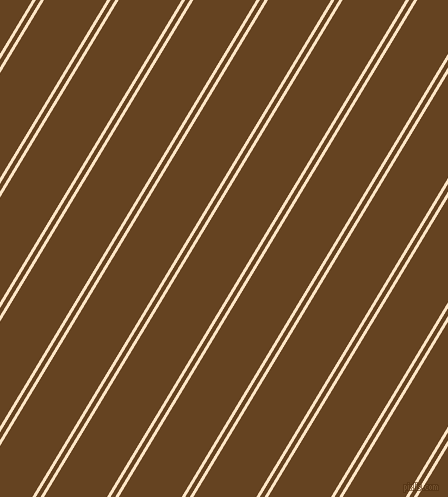 59 degree angles dual stripes lines, 3 pixel lines width, 4 and 54 pixels line spacing, Bisque and Dark Brown dual two line striped seamless tileable