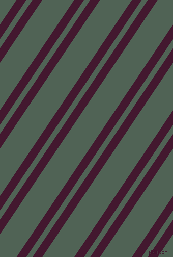 56 degree angles dual stripe lines, 16 pixel lines width, 10 and 52 pixels line spacing, Blackberry and Mineral Green dual two line striped seamless tileable