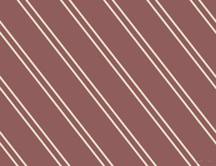 128 degree angles dual striped lines, 4 pixel lines width, 10 and 52 pixels line spacing, Bleach White and Rose Taupe dual two line striped seamless tileable