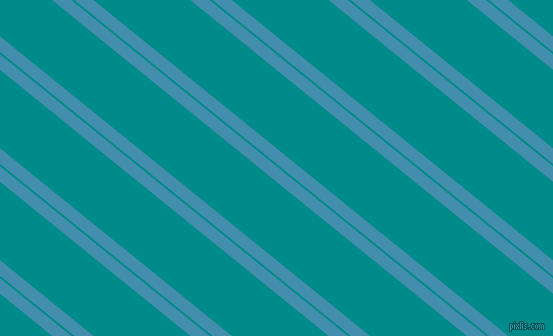 141 degree angles dual stripes line, 12 pixel line width, 2 and 61 pixels line spacing, Boston Blue and Dark Cyan dual two line striped seamless tileable