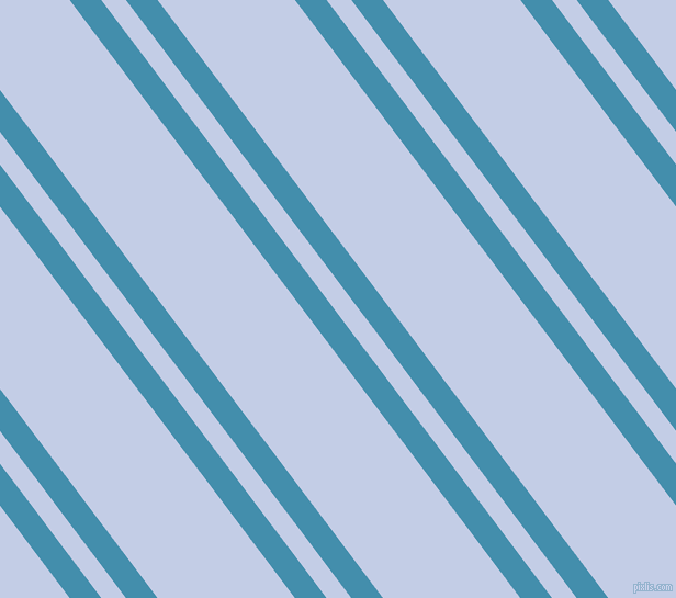 127 degree angle dual stripe line, 23 pixel line width, 18 and 100 pixel line spacing, Boston Blue and Periwinkle dual two line striped seamless tileable