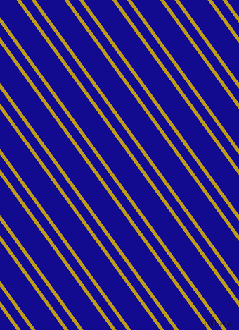 126 degree angle dual stripes lines, 5 pixel lines width, 12 and 33 pixel line spacing, Buddha Gold and Ultramarine dual two line striped seamless tileable
