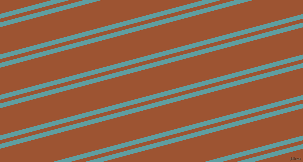 15 degree angles dual striped lines, 15 pixel lines width, 12 and 86 pixels line spacing, Cadet Blue and Piper dual two line striped seamless tileable